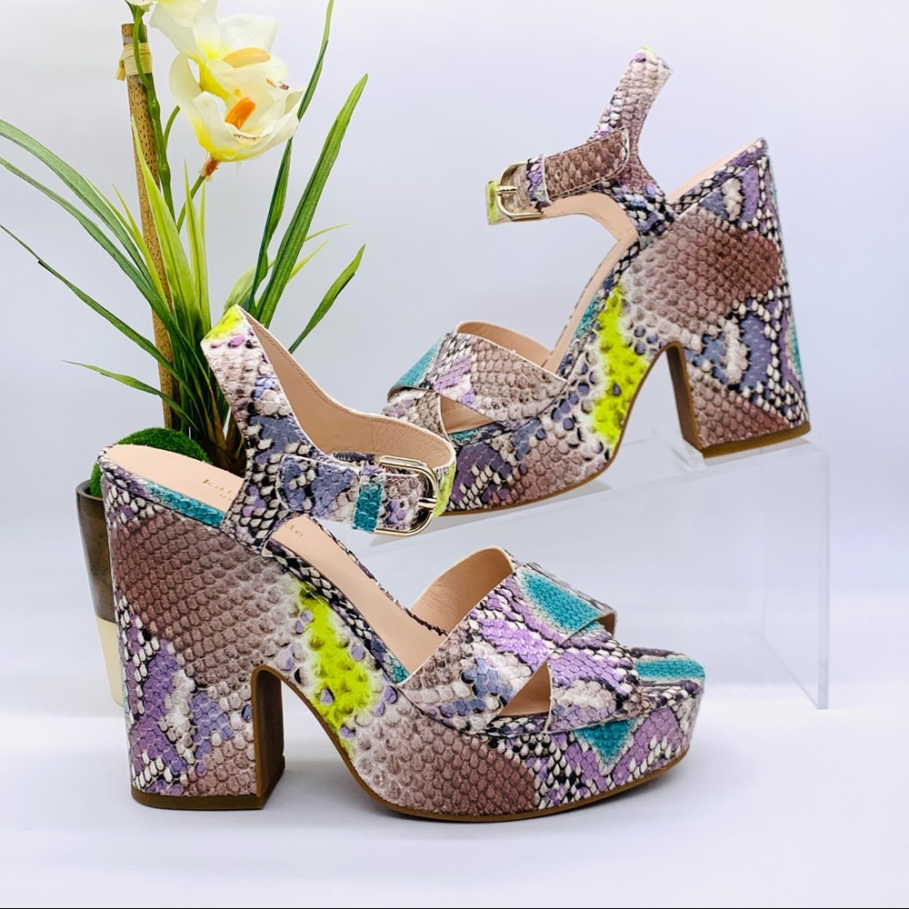 Kate Spade Brand New Grace Python Platform Sandals - image 5